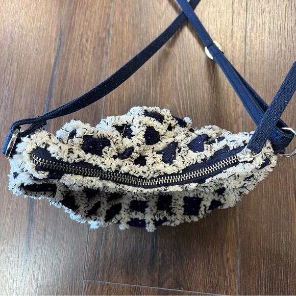 Free People Zamora Crossbody Bag Navy and Cream - Picture 5 of 9